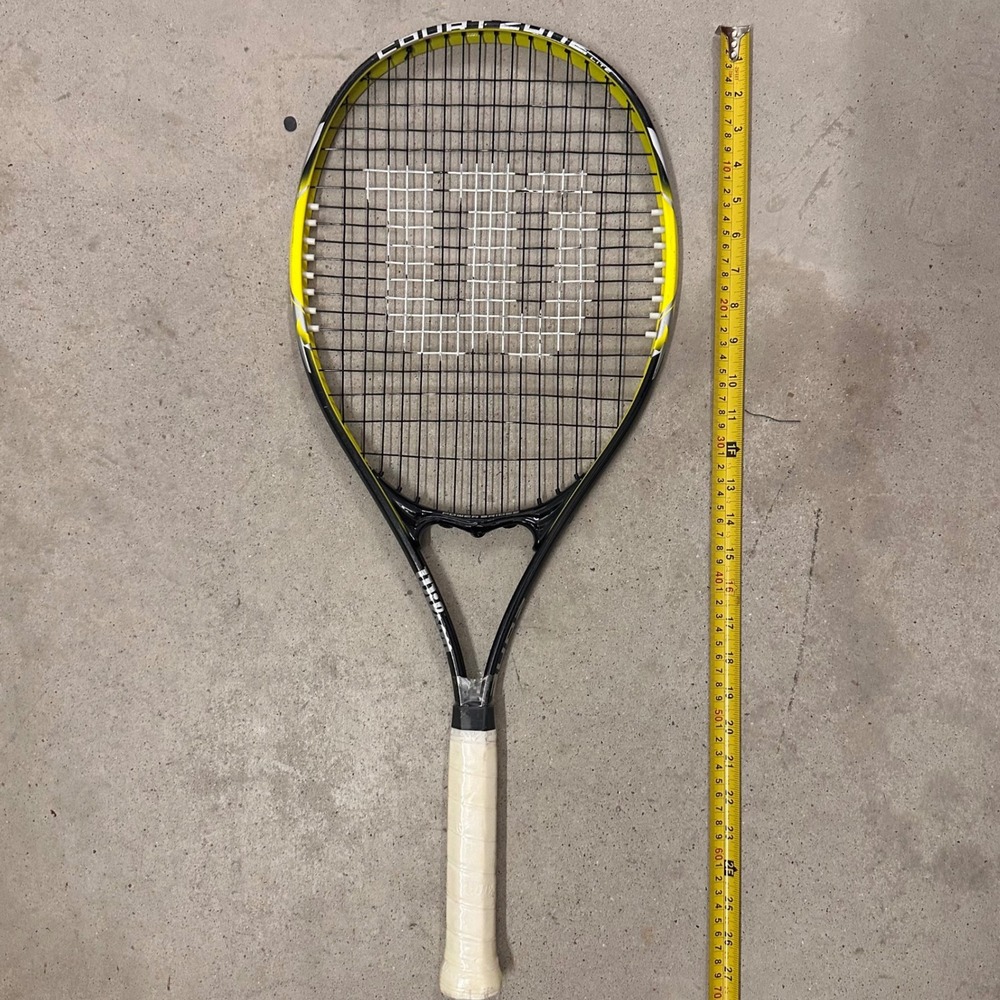 Wilson Court Zone Tennis Racquet Power Bridge Technology Yellow Black Grip 4 3/8 - Picture 5 of 14